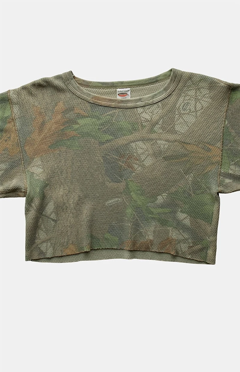 PS VINTAGE 90s Camo Cropped Top
