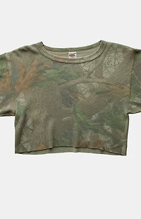 PS VINTAGE 90s Camo Cropped Top