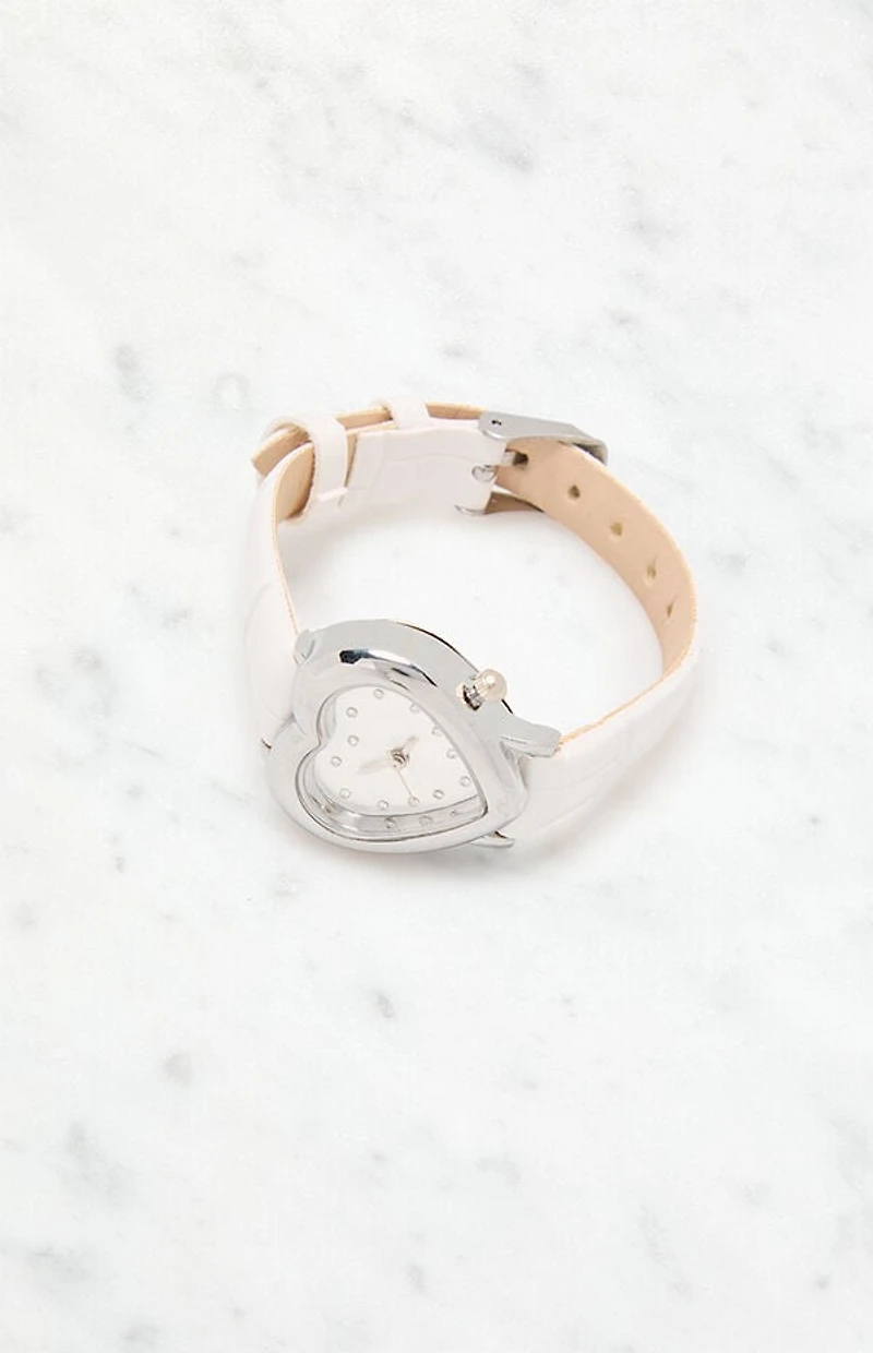 LA Hearts Faux Crocodile Heart Watch