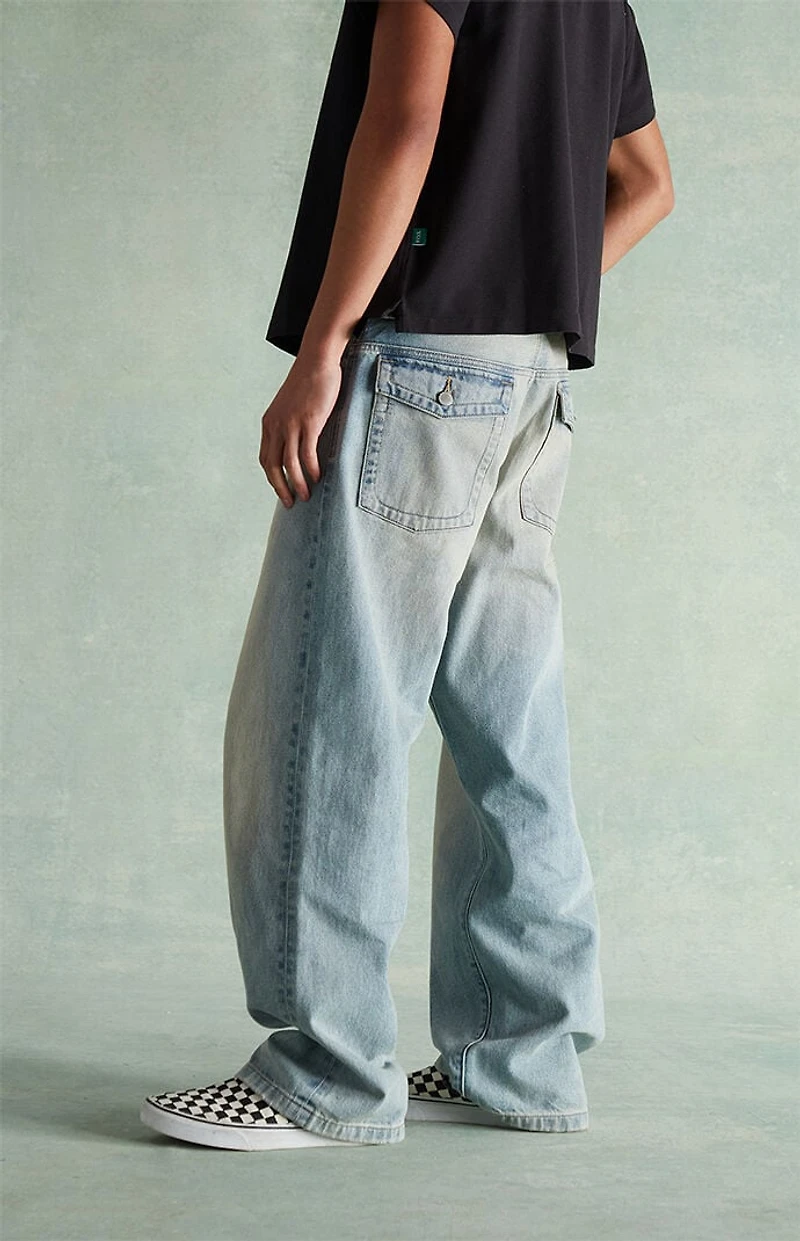 RARE DNM EDIT Washed Light Blue Baggy Jeans