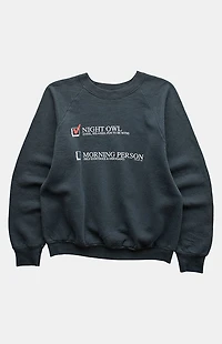 PS VINTAGE '90s Night Owl Crew Neck Sweatshirt