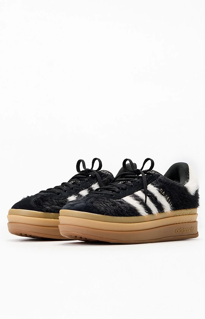 adidas Women's Black & White Gazelle Bold Sneakers
