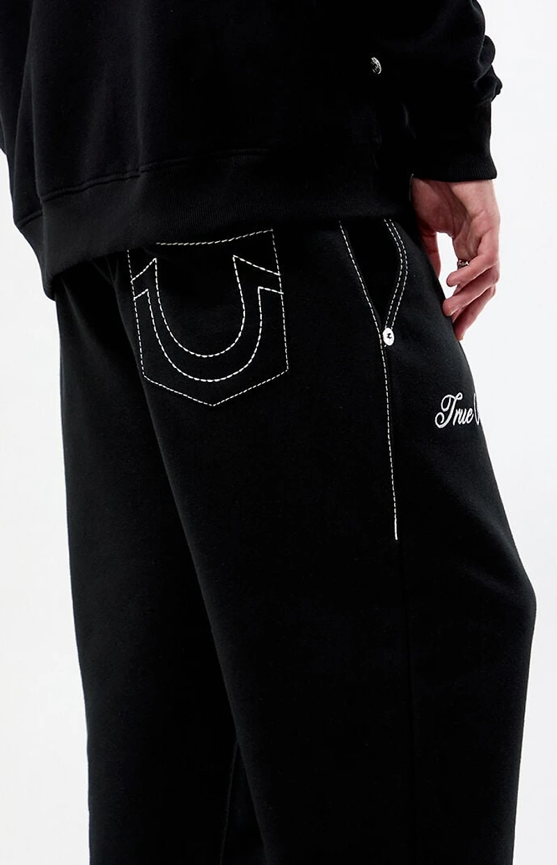 True Religion Crest Big T Baggy Sweatpants