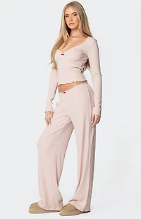 Edikted Roselle Ribbed Pants