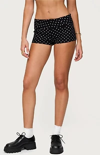 Edikted Twyla Polka Dot Stretch Shorts