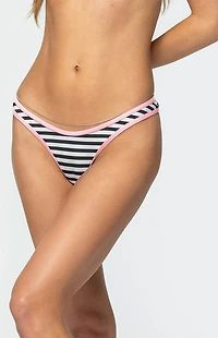 Edikted Jayla Striped Bikini Bottom