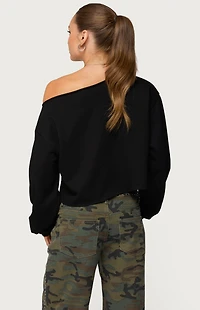 Edikted Aveline Off Shoulder Light Sweatshirt