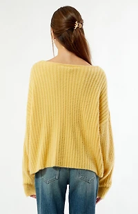 Beverly and Beck Ginger V-Neck Fuzzy Sweater