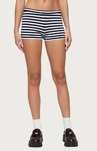 Edikted Irena Striped Knit Shorts