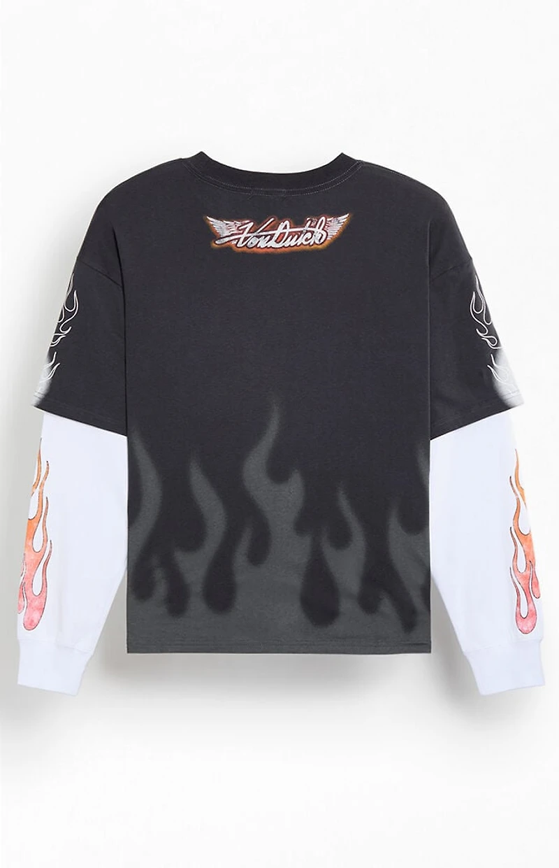 Von Dutch Skull 2fer Layered Long Sleeve T-Shirt
