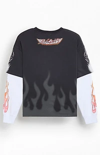 Von Dutch Skull 2fer Layered Long Sleeve T-Shirt