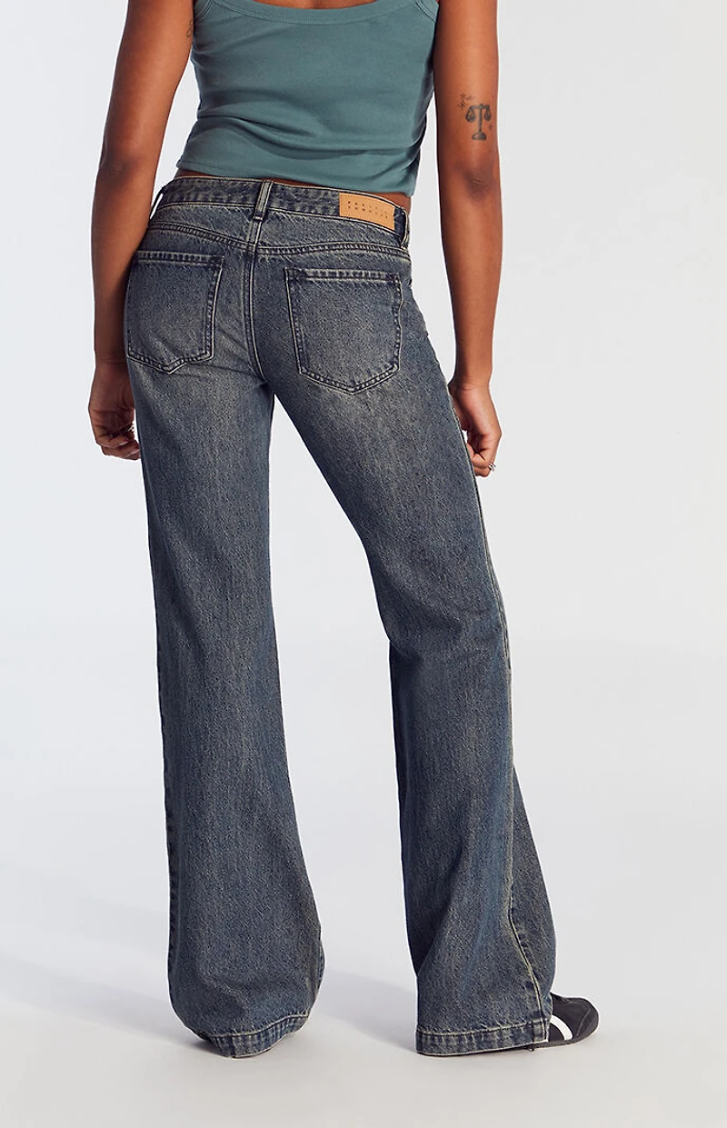 Pacsun Jade Low Rise Bootcut Jeans Dark Indigo