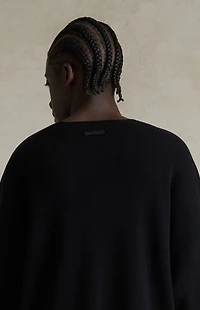 Fear of God ESSENTIALS Jet Black Merino Wool Short Sleeve Knit T-Shirt