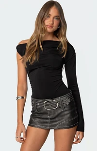 Edikted Asymmetric Off Shoulder Bodysuit