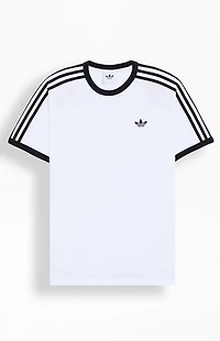 adidas White Three Stripe T-Shirt