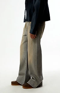 Pacsun Bennett Baggy Flare Jeans Gray Tint