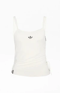 adidas White Double Layered Tank Top