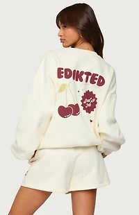 Edikted Cherry Babe Sweatshirt