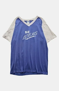 PS VINTAGE '90s Blue Streaks V-neck Graphic T-Shirt