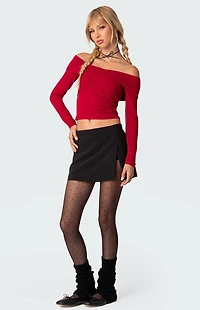Edikted Crossover Off The Shoulder Top