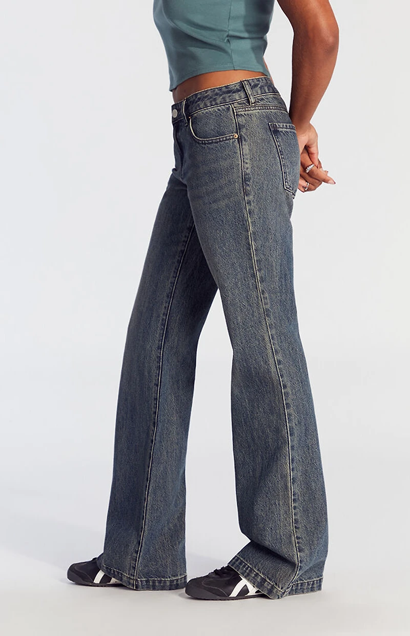 Pacsun Jade Low Rise Bootcut Jeans Dark Indigo
