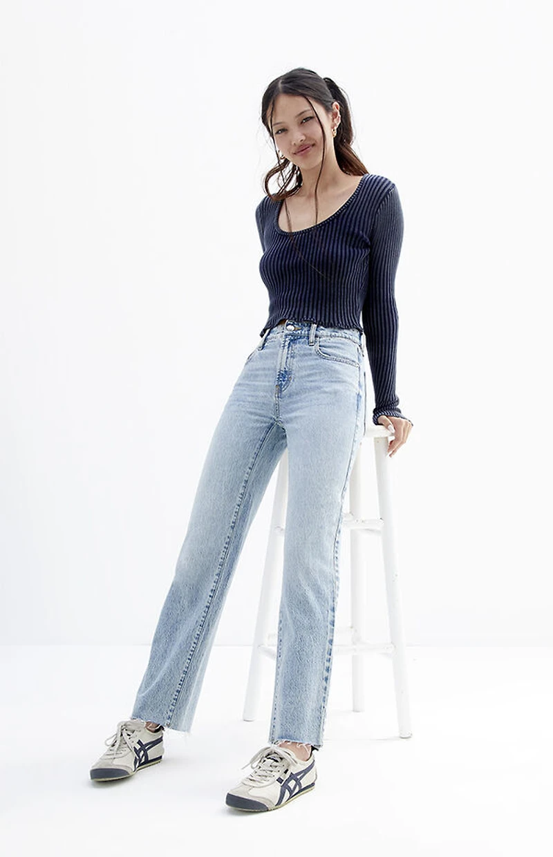 Pacsun Stretch Medium Indigo '90s Straight Leg Jeans