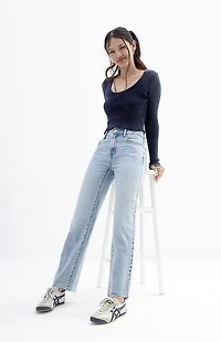 Pacsun Stretch Medium Indigo '90s Straight Leg Jeans