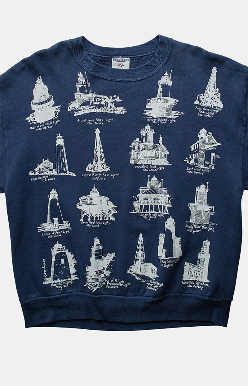 PS VINTAGE 90s Light Houses Crew Neck Sweatshirt