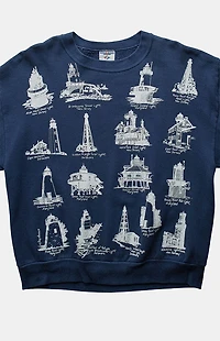 PS VINTAGE 90s Light Houses Crew Neck Sweatshirt