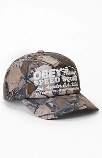 Obey Speed Squad 5 Panel Camo Snapback Hat
