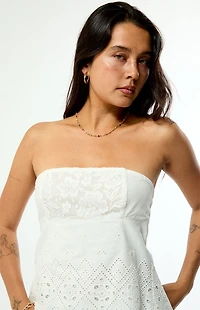 Beverly and Beck Naomi Patchwork Tie Back Tube Top