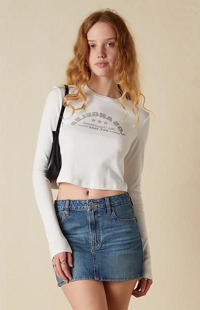 Your Favorite Los Angeles Art Dept. Long Sleeve Cropped T-Shirt