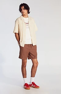 Pacsun Brown Cole Cotton Volley Shorts
