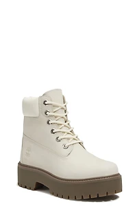 Timberland Women's Natural Nubuck Stone Street 6inch Lace-Up Waterproof Boots