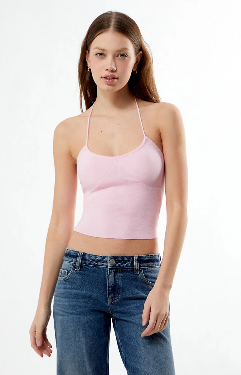 LA Hearts Halter Sweater Tank Top