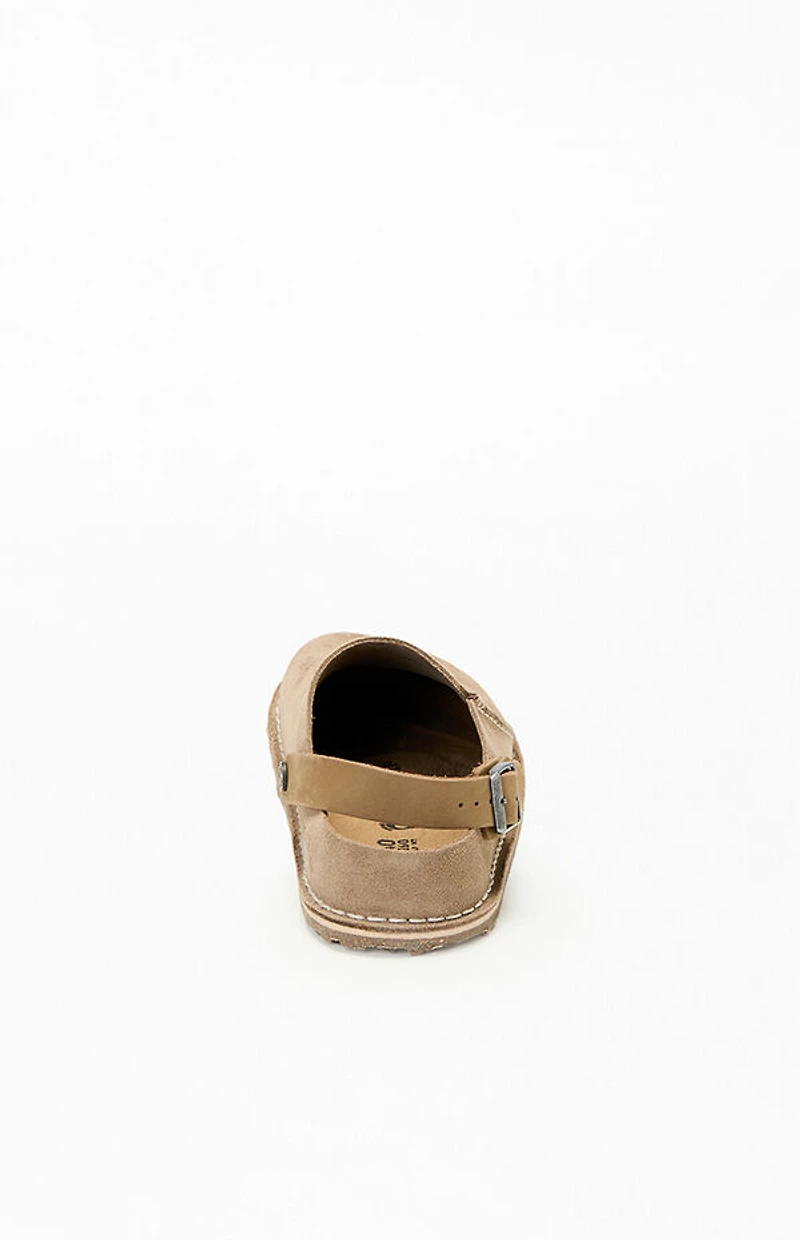 Birkenstock Women's Lutry Premium Suede Clog Gray Taupe