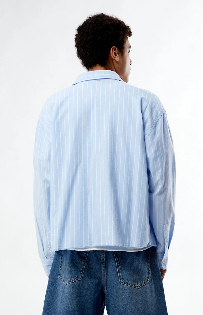 Pacsun Striped Oxford Button Down Long Sleeve Shirt