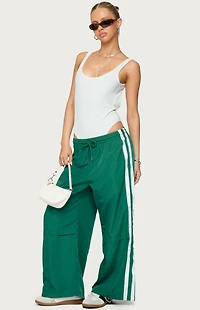 Edikted Petite Fauna Nylon Track Pants