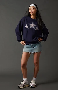 Pacsun Triple Star Crew Neck Sweatshirt