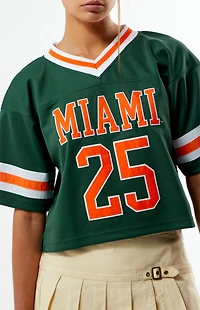 HYPE & VICE Miami Hurricanes Cropped Football Jersey