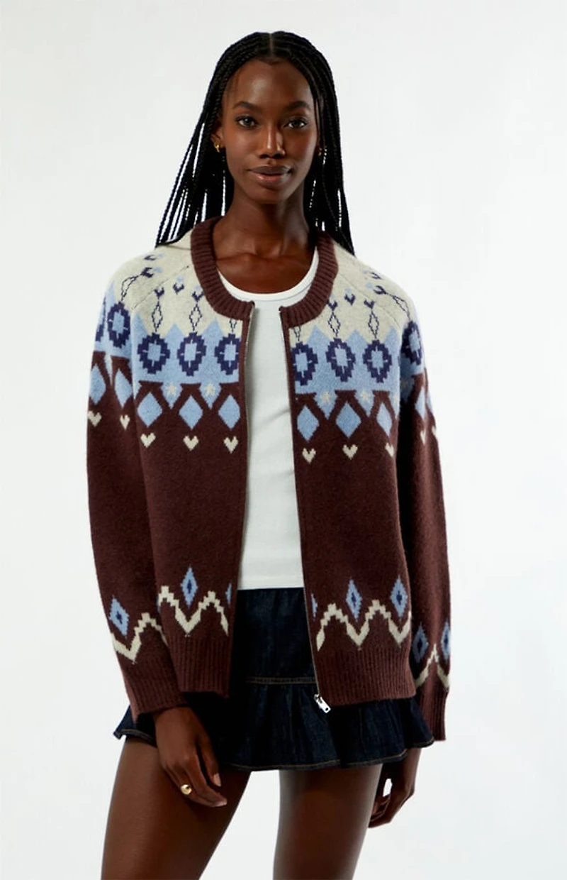 Daisy Street Ava Zip Up Cardigan