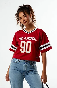 HYPE & VICE Oklahoma Sooners Cropped Football Jersey