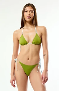 Pacsun Green Summer Triangle Bikini Top