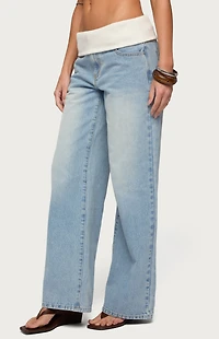 Edikted Knit Foldover Low Rise Ba