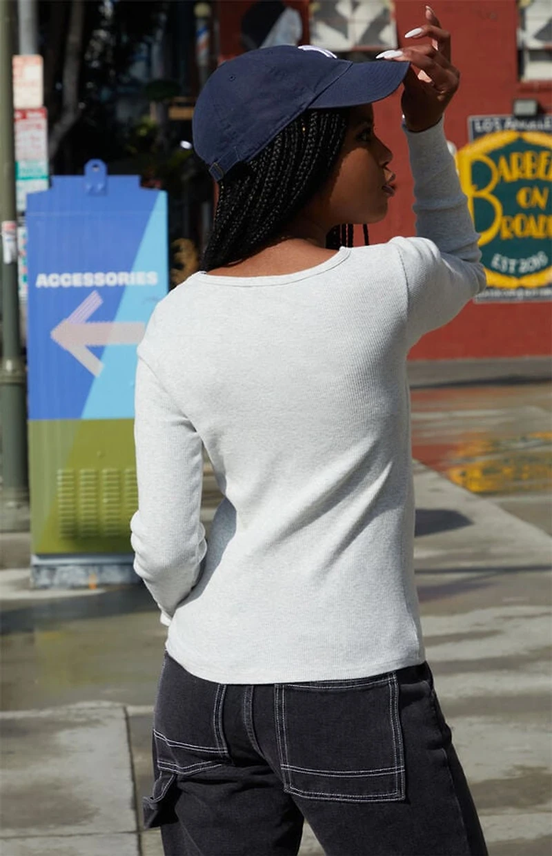 John Galt Silver Leah Long Sleeve Top