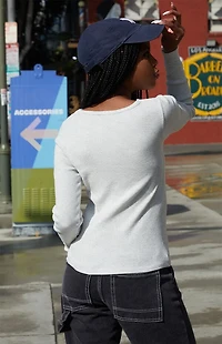 John Galt Silver Leah Long Sleeve Top
