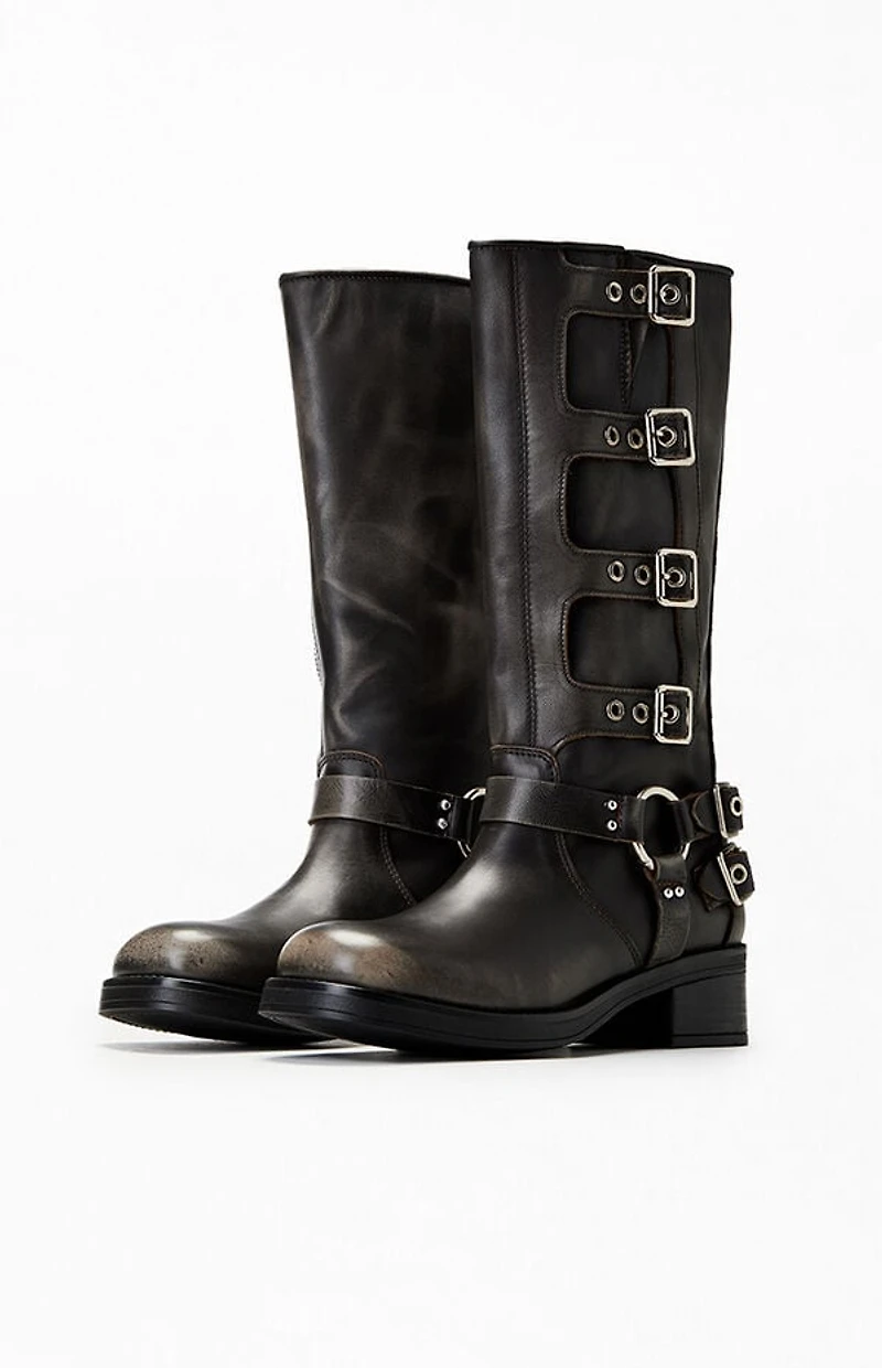 Steve Madden Women's Leather Rocky Boots