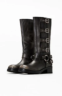 Steve Madden Women's Leather Rocky Boots