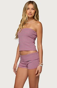 Edikted Monikah Striped Built Bra Tube Top