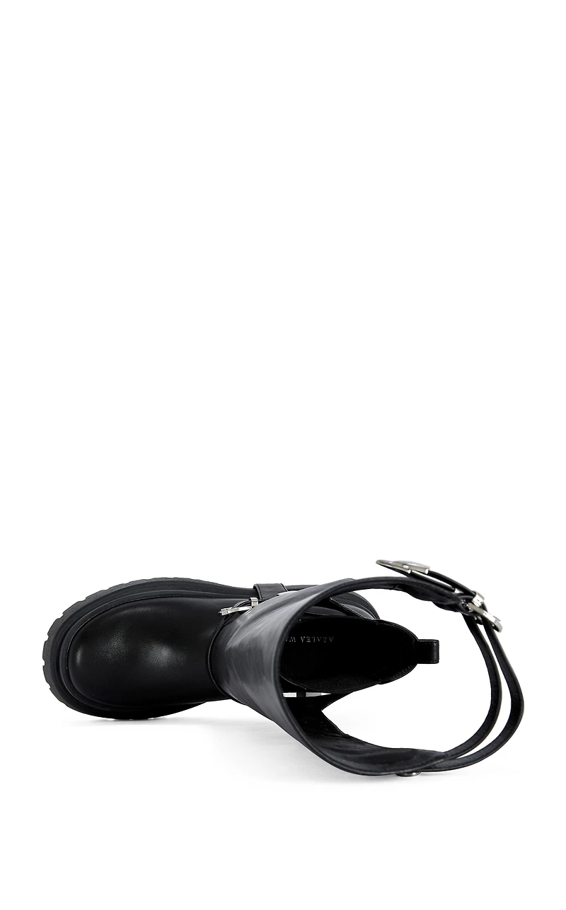 AZALEA WANG Women's Rampage Black 2-Way Combat Boots